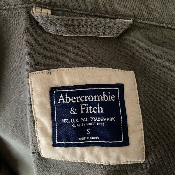 ABERCROMBIE & FITCH GREEN ARMY UTILITY JACKET WOMENS SIZE SMALL - Picture 5 of 10